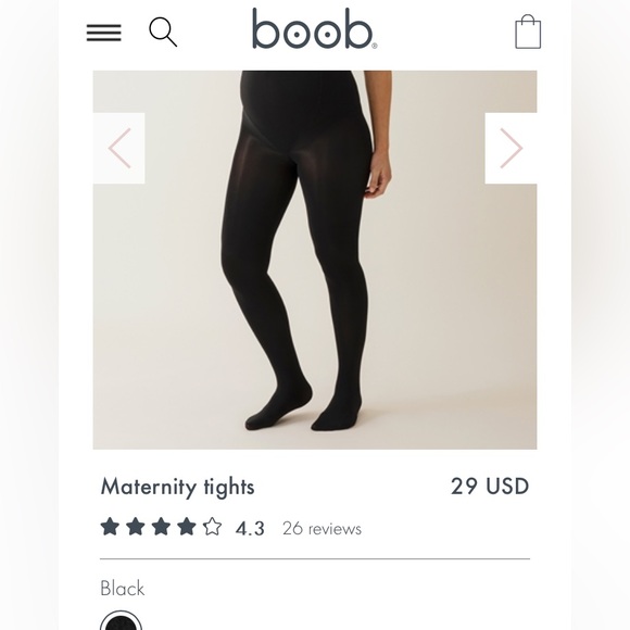 Boob Design Maternity Tights Black Size Small - Picture 3 of 10